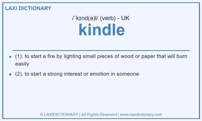 Definition kindle in British English