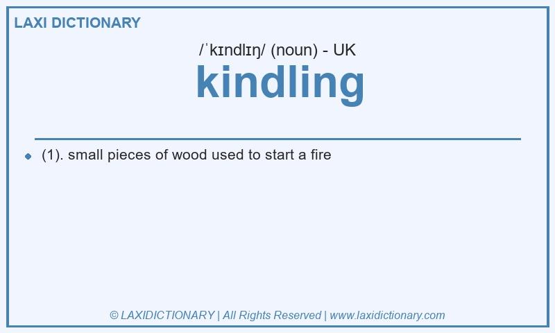 Definition kindling in British English