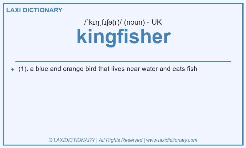 Definition kingfisher in British English