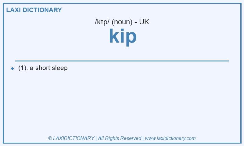 Definition kip in British English