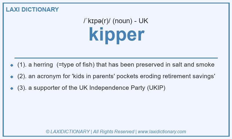 Definition kipper in British English