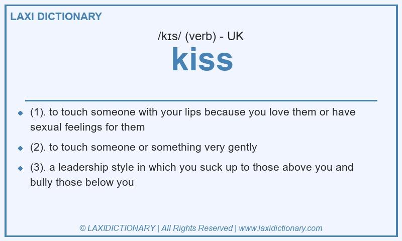 Definition kiss in British English