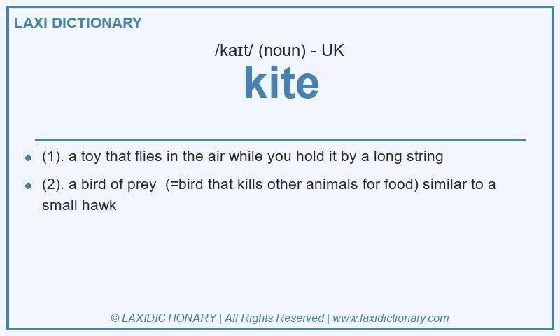 Definition kite in British English