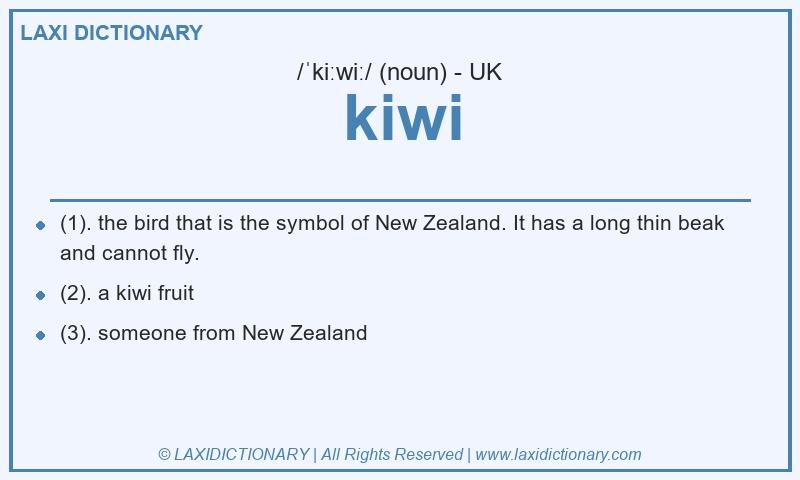 Definition kiwi in British English
