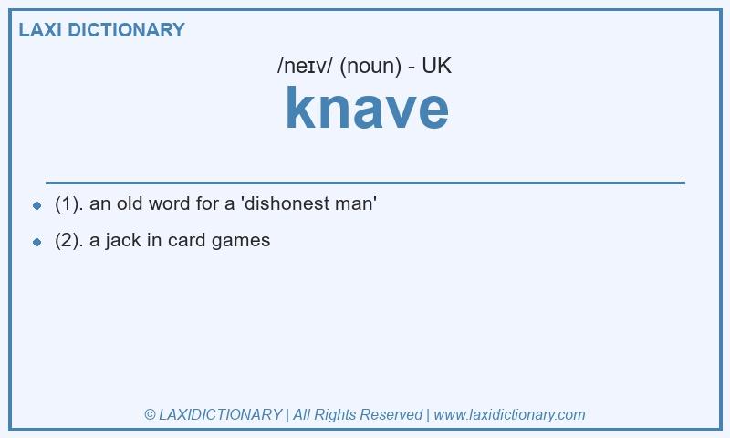 Definition knave in British English