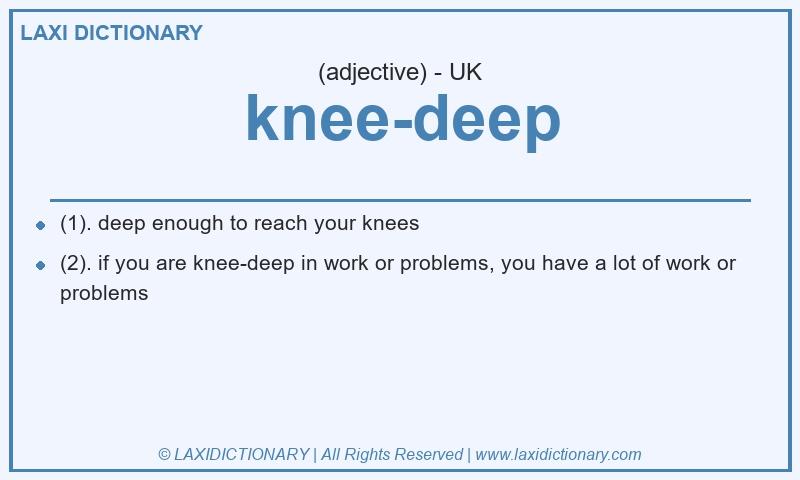 Definition knee-deep in British English