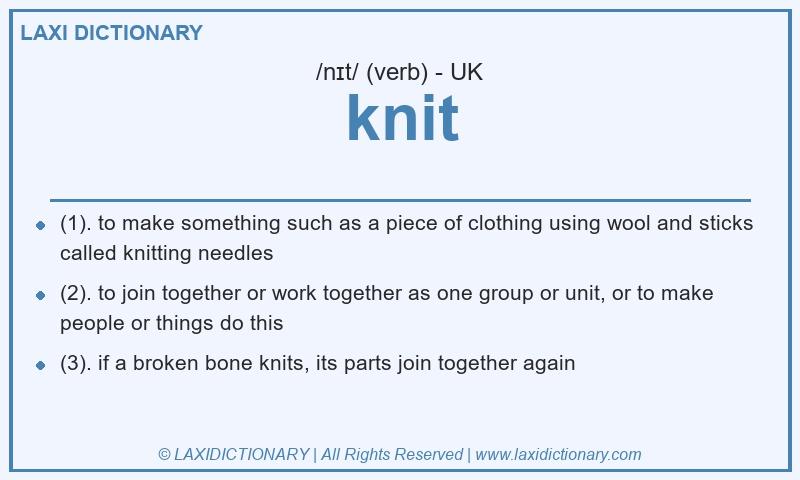 Definition knit in British English