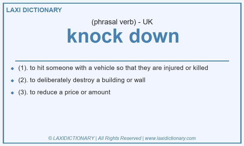 Definition knock down in British English