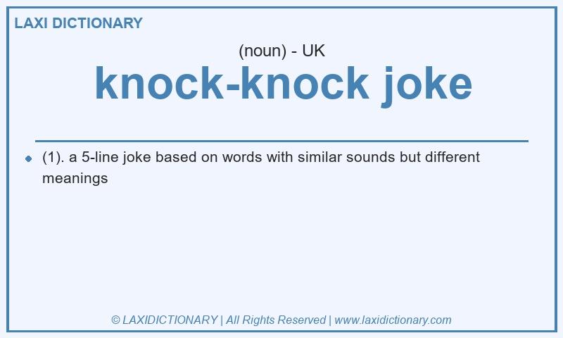 Definition knock-knock joke in British English