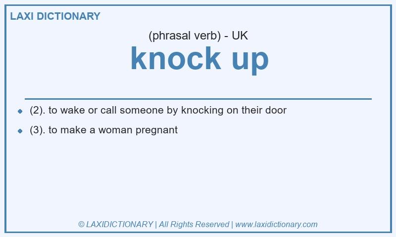 Definition knock up in British English