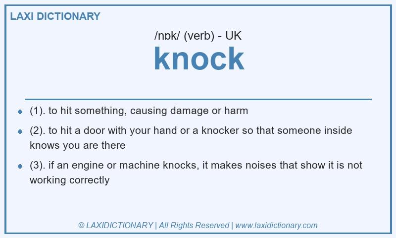 Definition knock in British English