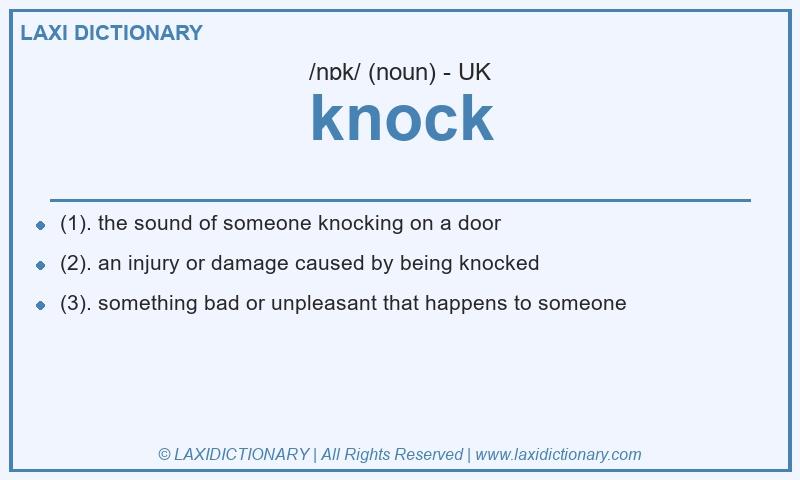 Definition knock in British English
