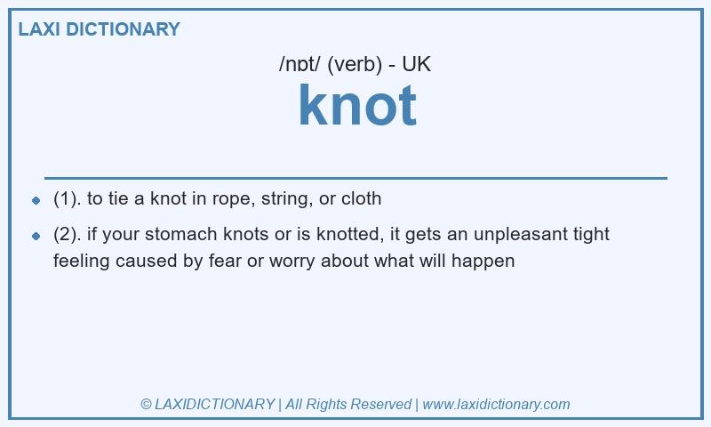 Definition knot in British English