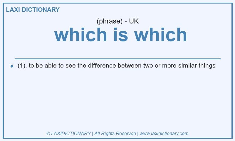 Definition which is which in British English