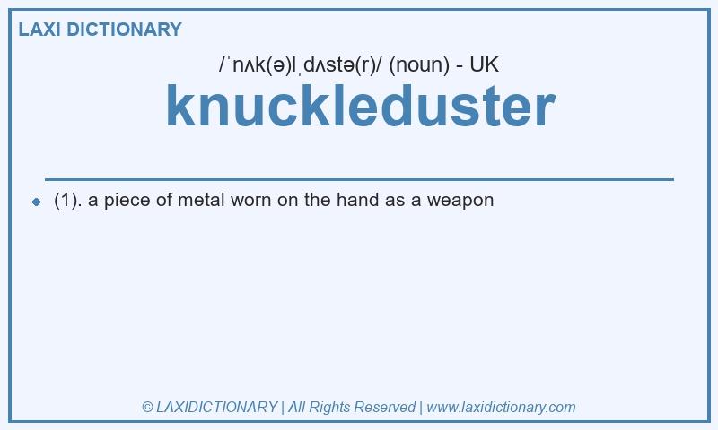 Definition knuckleduster in British English