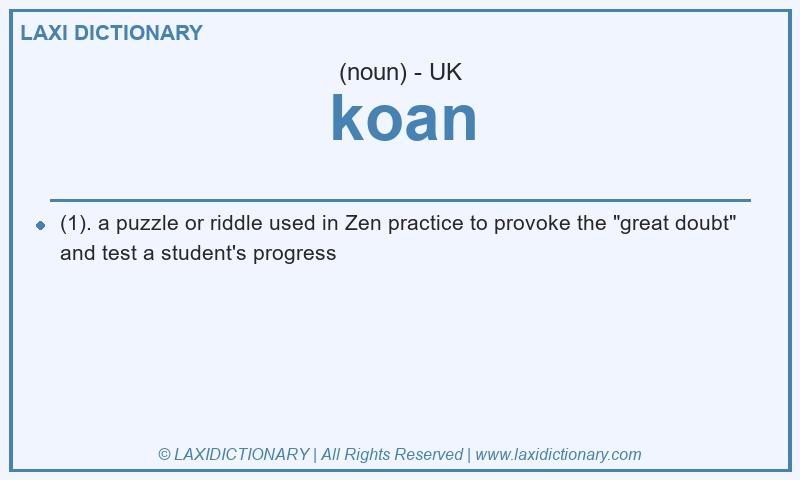 Definition koan in British English