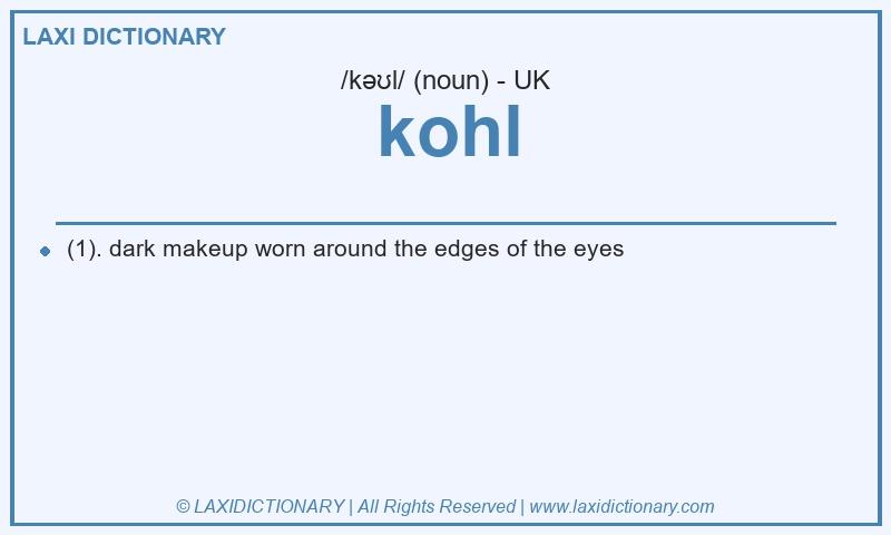 Definition kohl in British English