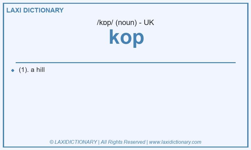 Definition kop in British English