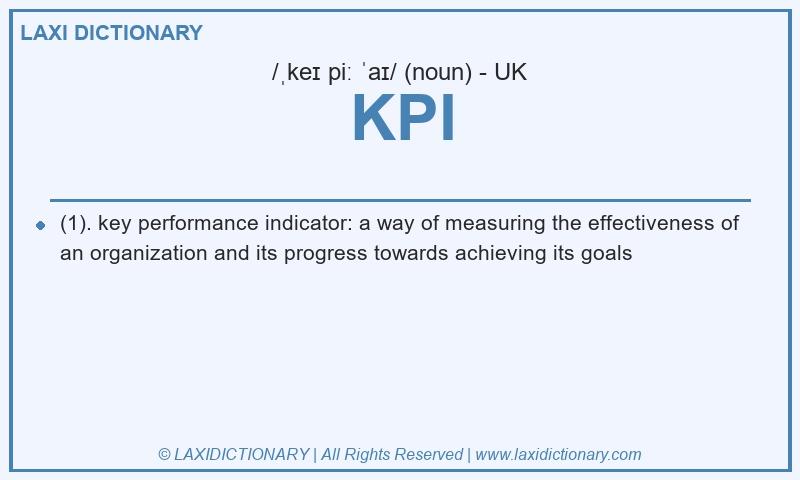 Definition KPI in British English