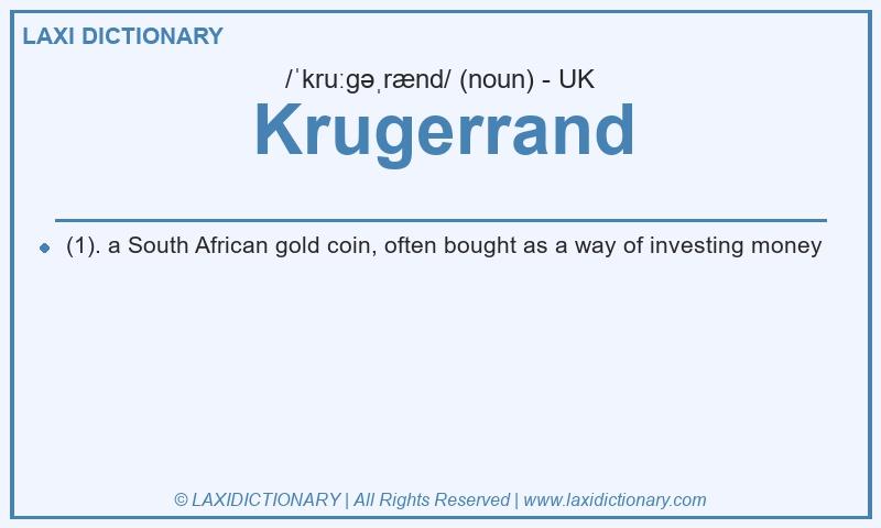 Definition Krugerrand in British English