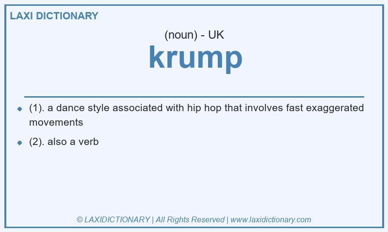 Definition krump in British English