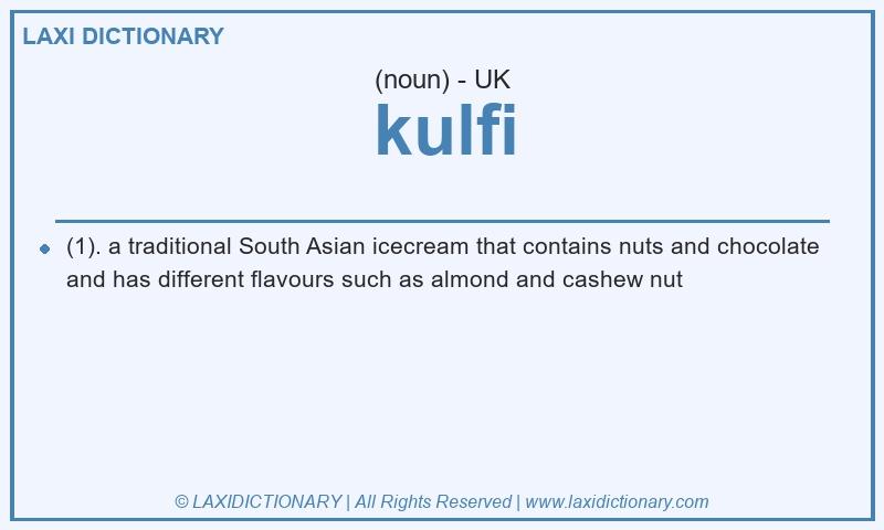 Definition kulfi in British English