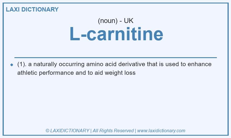 Definition L-carnitine in British English