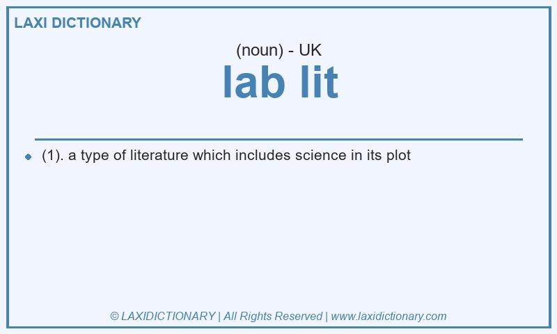Definition lab lit in British English
