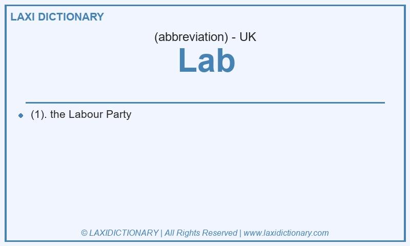 Definition Lab in British English