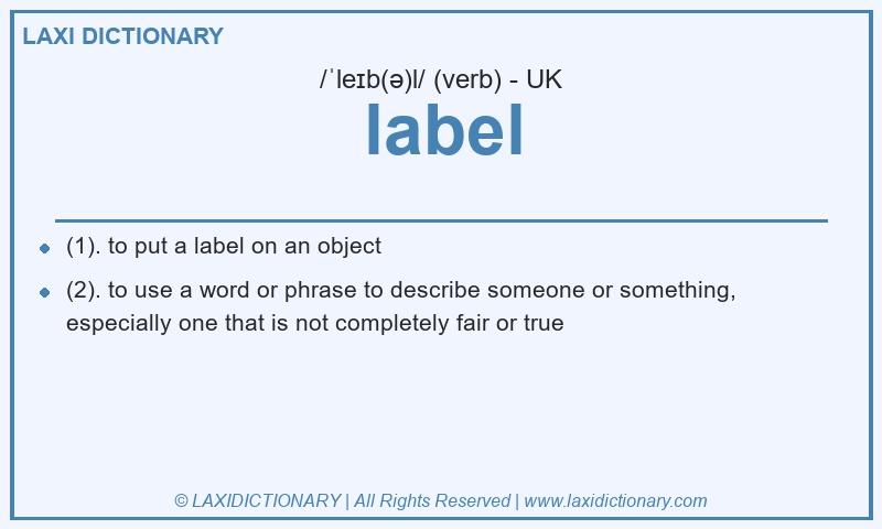 Definition label in British English