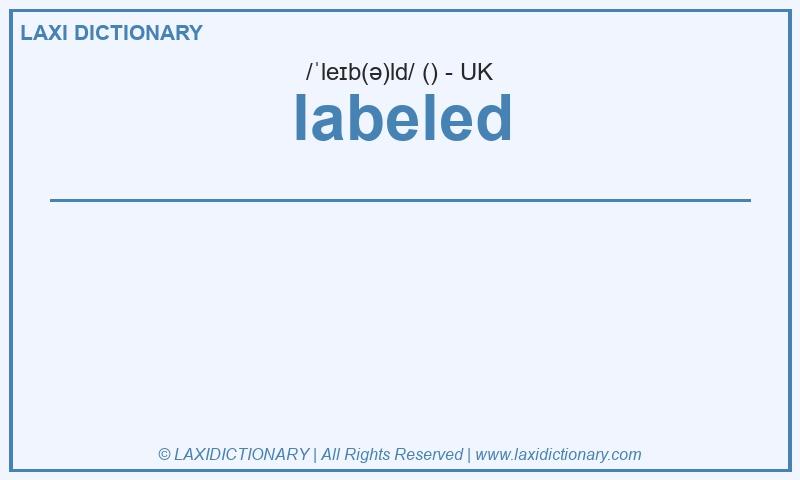 Definition labeled in British English