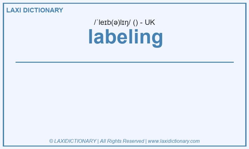 Definition labeling in British English