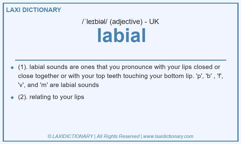Definition labial in British English