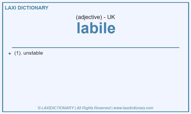 Definition labile in British English