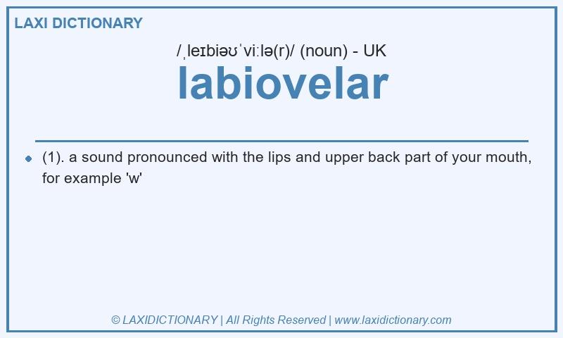 Definition labiovelar in British English
