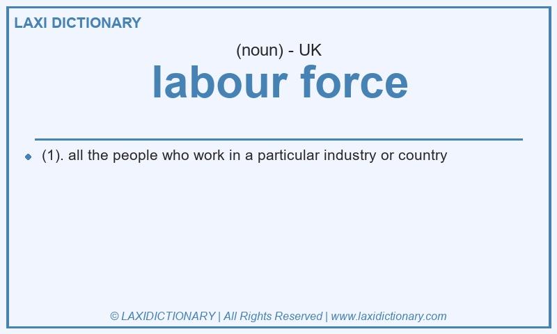 Definition labour force in British English