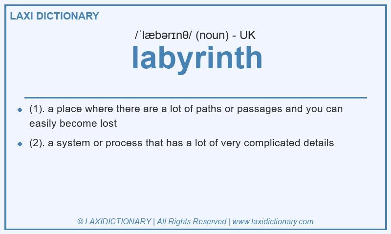 Definition labyrinth in British English