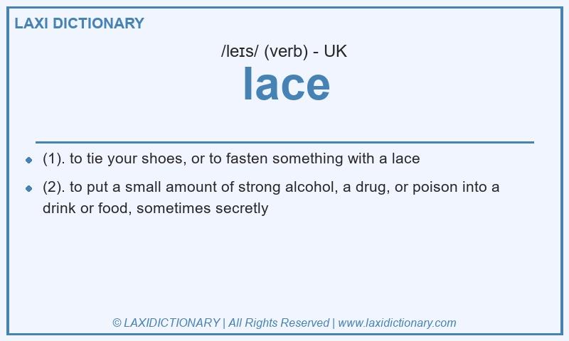 Definition lace in British English