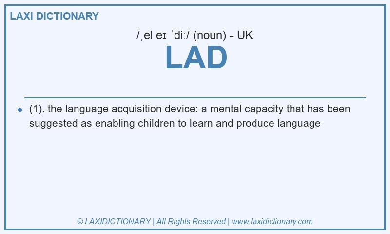 Definition LAD in British English