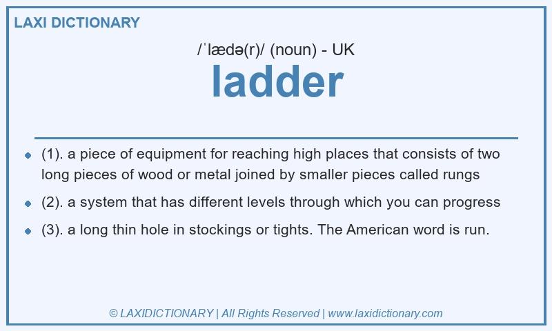 Definition ladder in British English