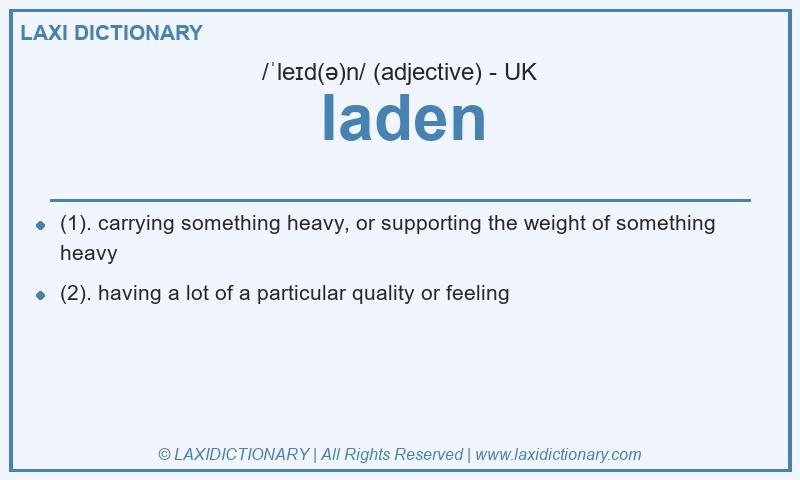 Definition laden in British English