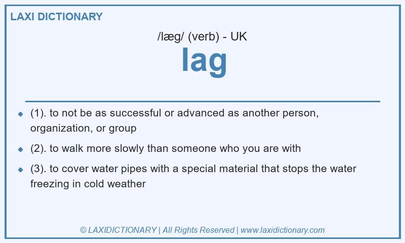 Definition lag in British English