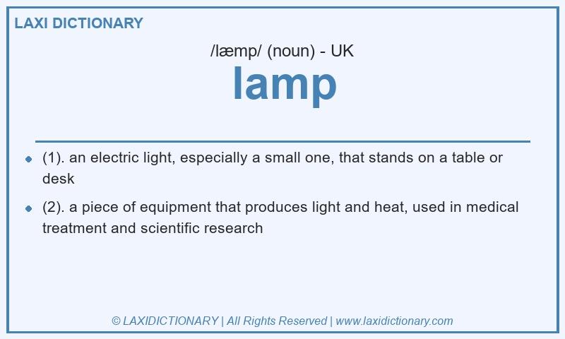 Definition lamp in British English