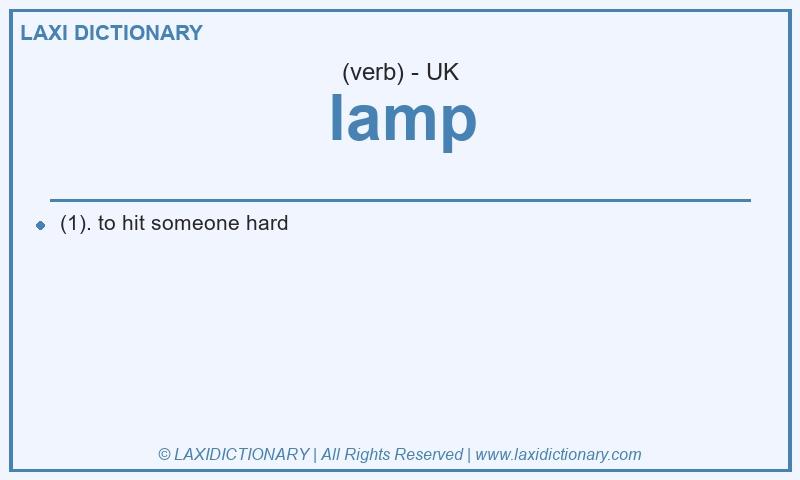 Definition lamp in British English
