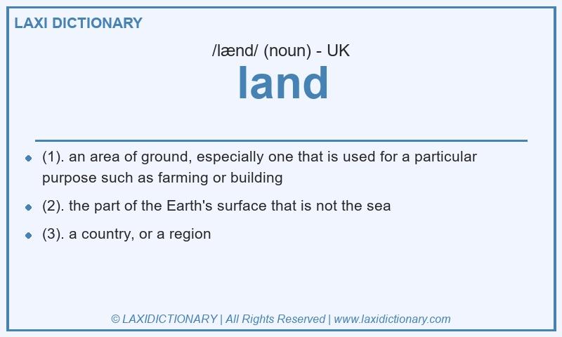 Definition land in British English