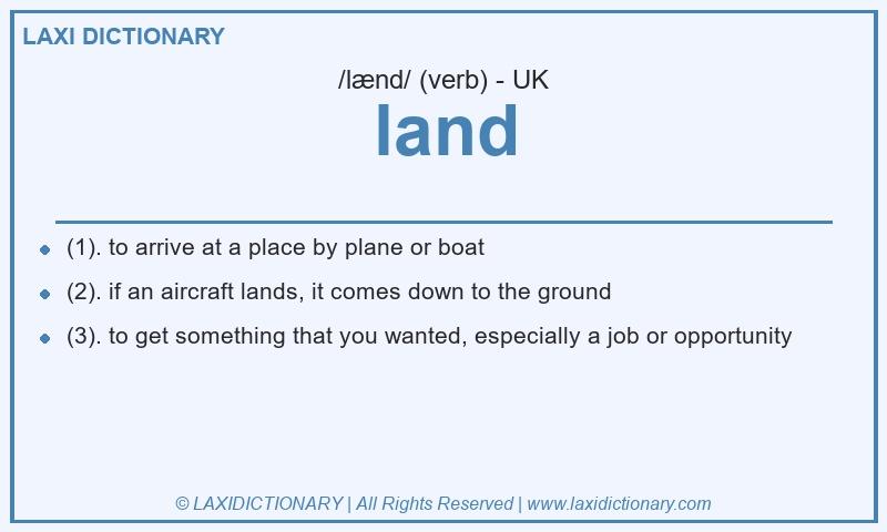 Definition land in British English