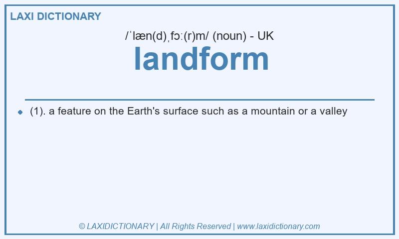 Definition landform in British English