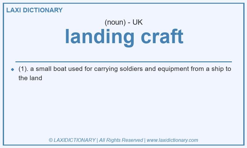 Definition landing craft in British English