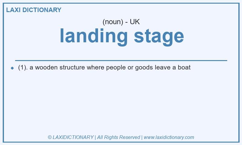 Definition landing stage in British English