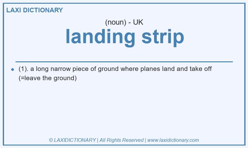 Definition landing strip in British English